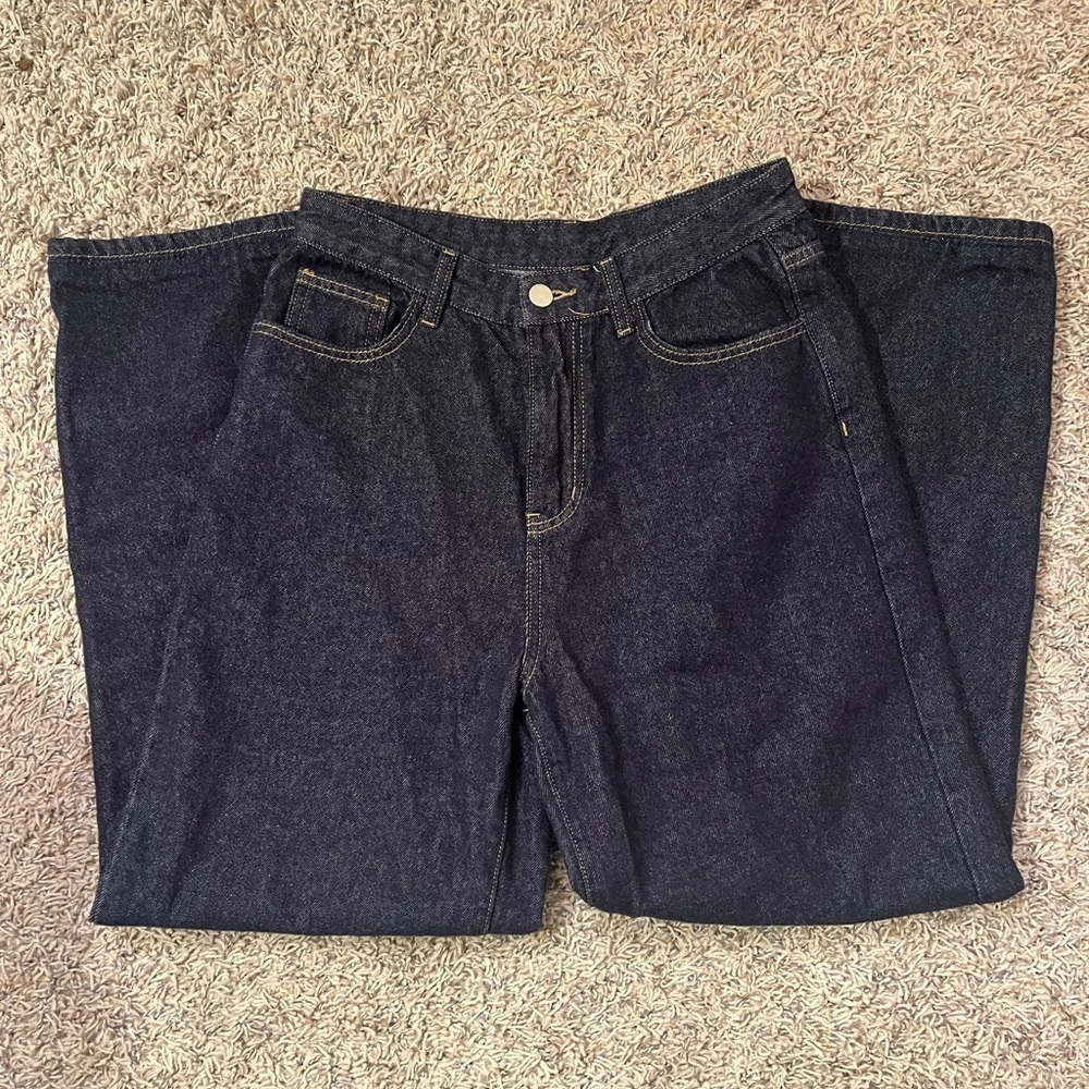 Cider Dark Wash Wide Leg Jeans Sz M